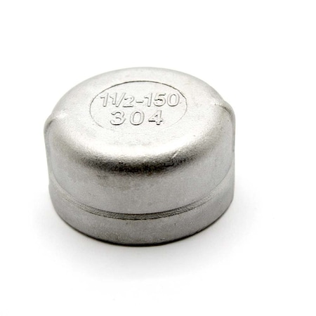 Thrifco Plumbing 1-1/2 Cap Stainless Steel, Bulk 8918087